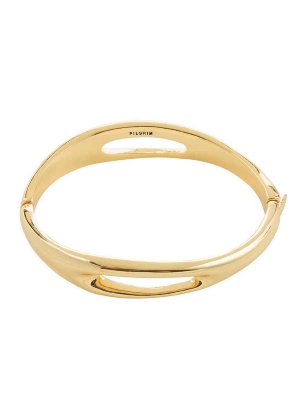 NWT Pilgrim Jewelry Free Recycled Cut-Out Gold Plated Bangle Bracelet